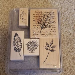 Stampin up 5pc set Lexicon of Leaves
